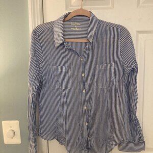 Lilly Pulitzer Striped Cotton Button Up Summer Shirt